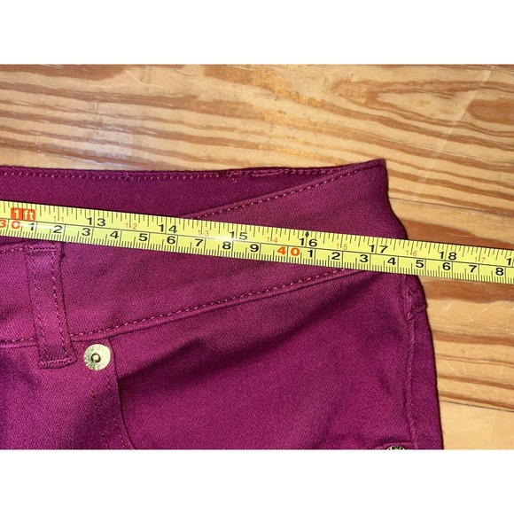 Isaac Mizrahi Live! TRUE DENIM Stretchy Kick Flare Jeans Maroon 5 Pocket 14 - Picture 7 of 8